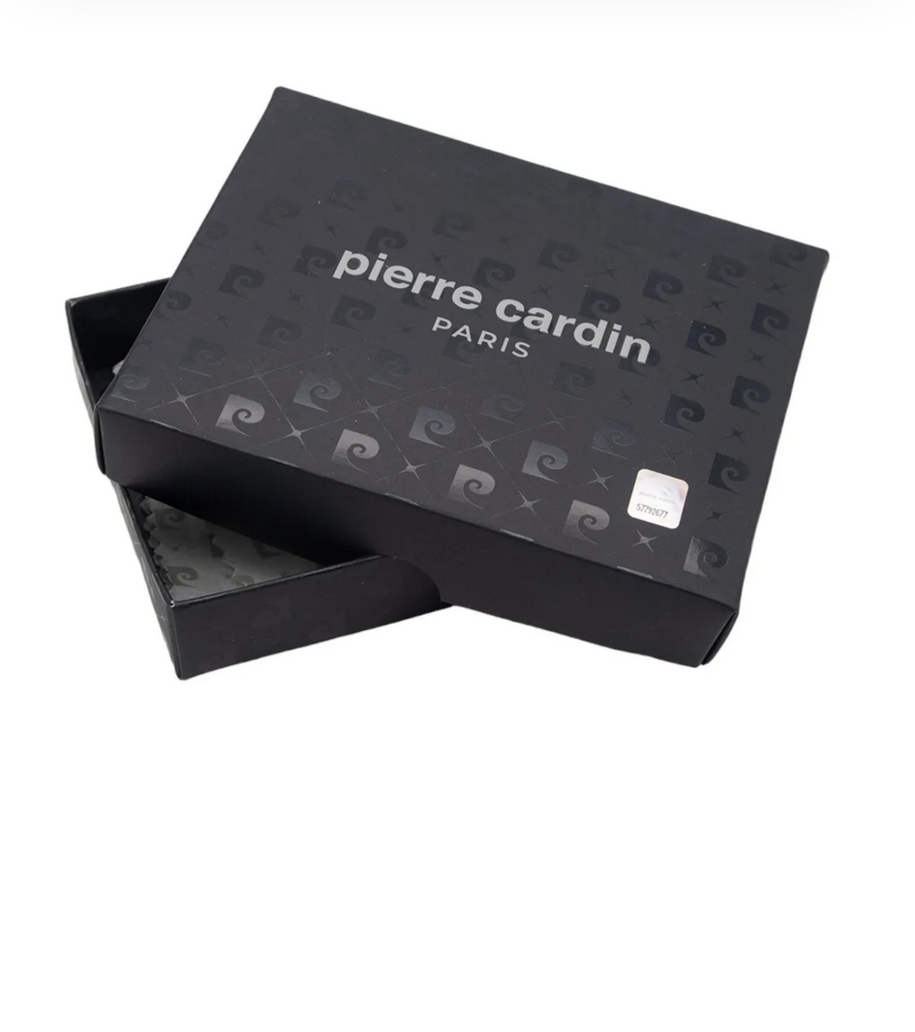 Pierre Cardin Unisex Black Leather Card Holder