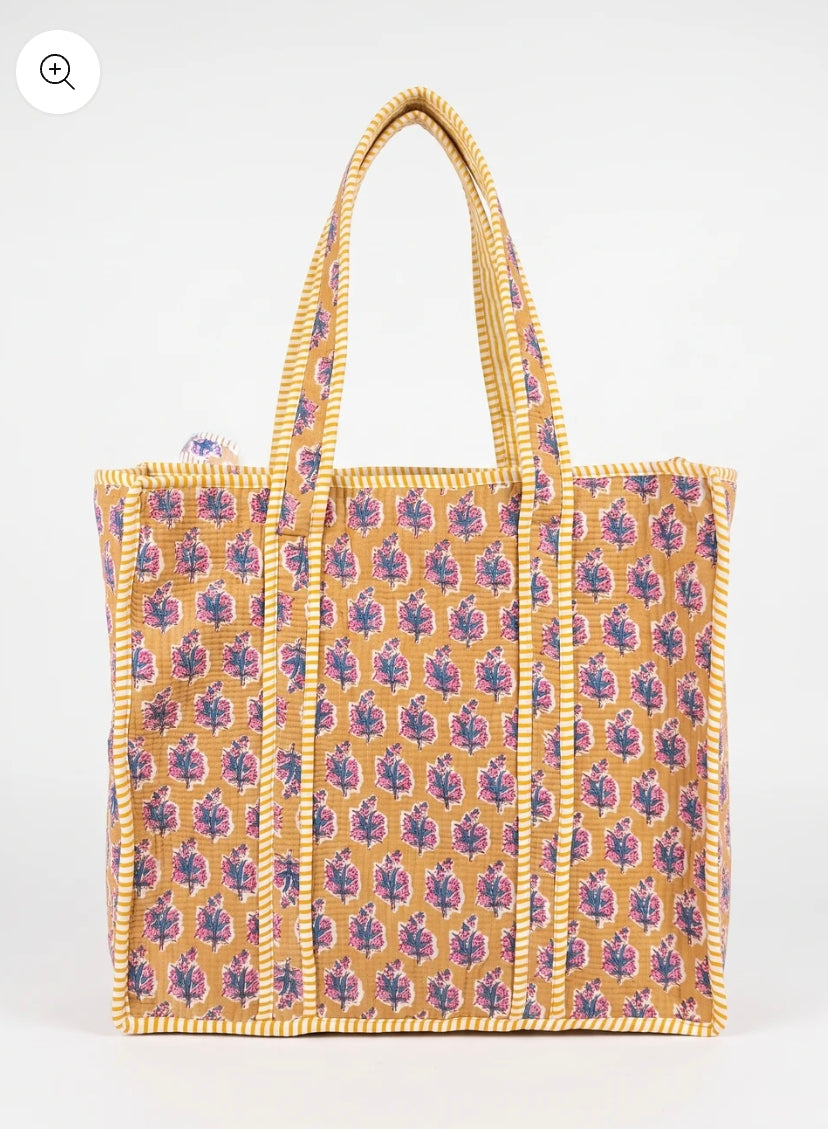 Yellow Mini Pink Floral Bag