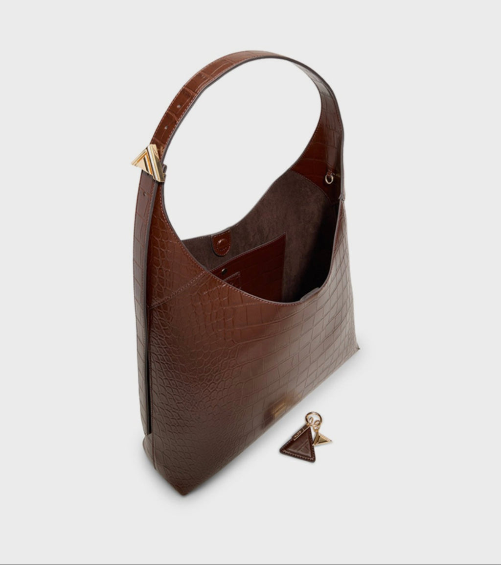 ALDO Croc-Embossed Slouch Shoulder Bag