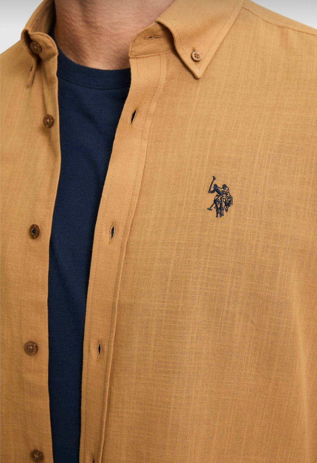 U.S. Polo Assn. Classic Fit Long Sleeve Shirt in Coconut