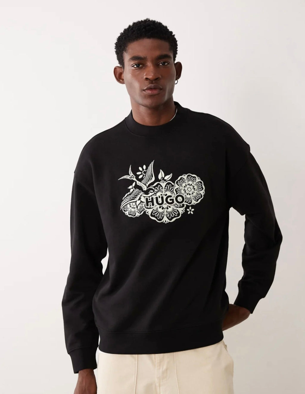 HUGO Printed Graphic Crewneck Sweatshirt
