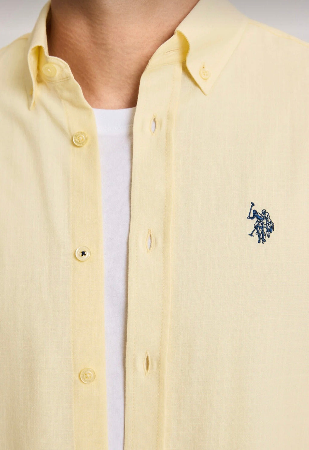 U.S. Polo Assn. Light Yellow Long Sleeve Oxford Shirt