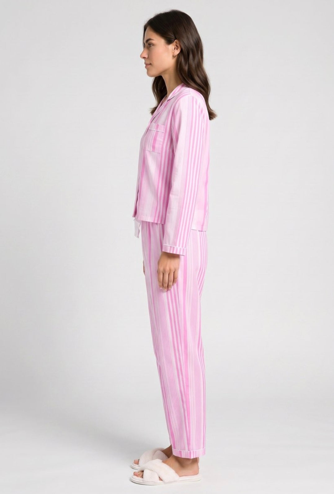 Classic 2-Piece Long Sleeve Striped Pajama Set