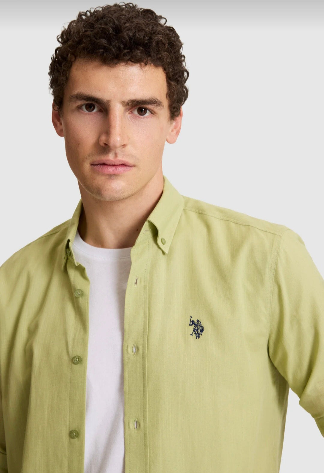 U.S. Polo Assn. Classic Fit Long Sleeve Shirt in Forest Green