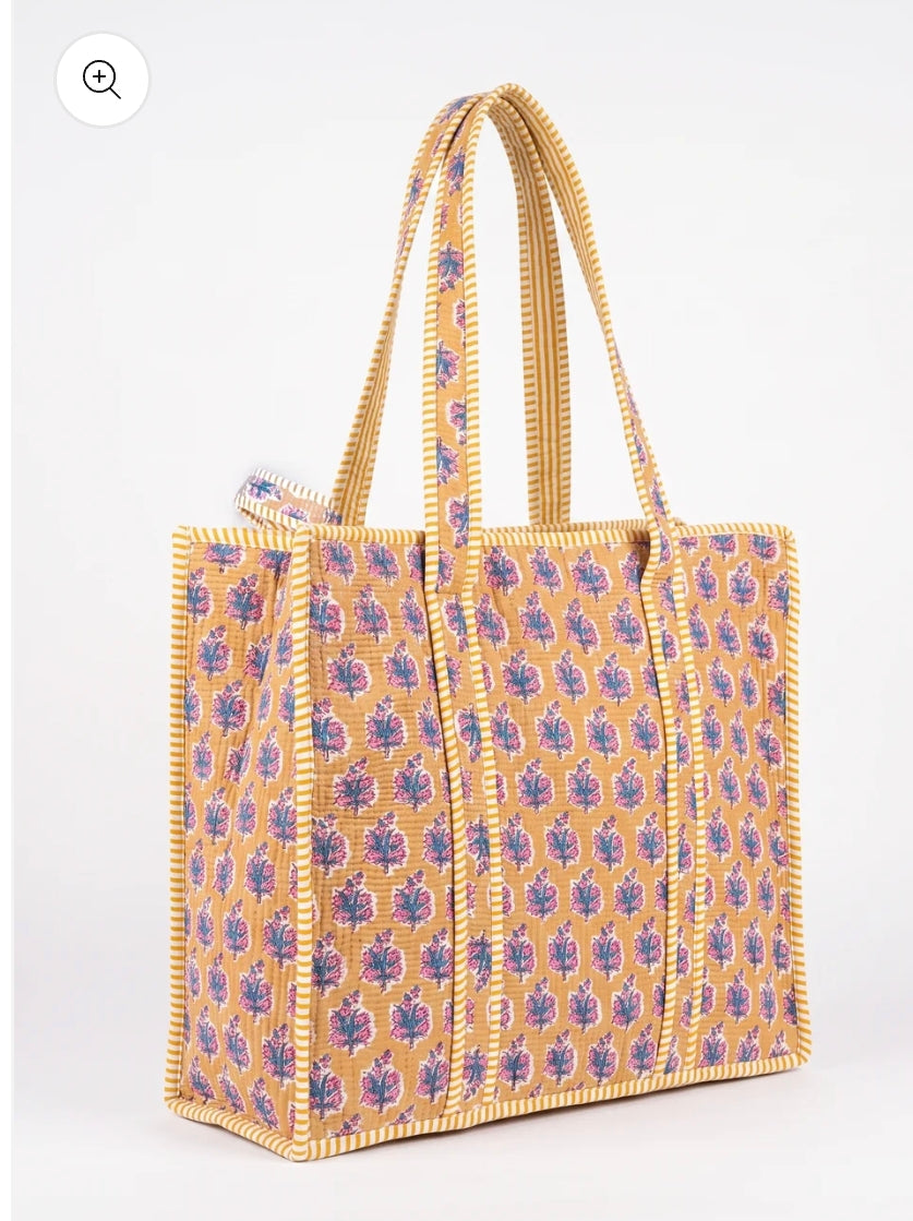 Yellow Mini Pink Floral Bag