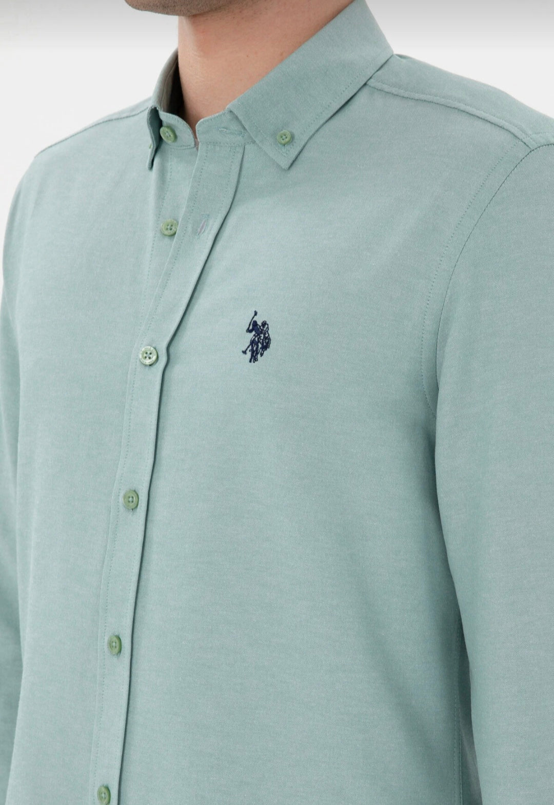 U.S. Polo Assn. Classic Fit Long Sleeve Shirt in Mint