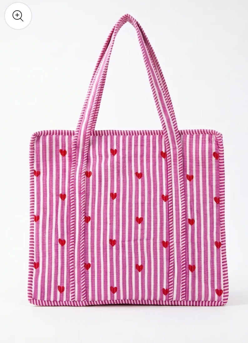 Pink Heart Wander Tote Bag