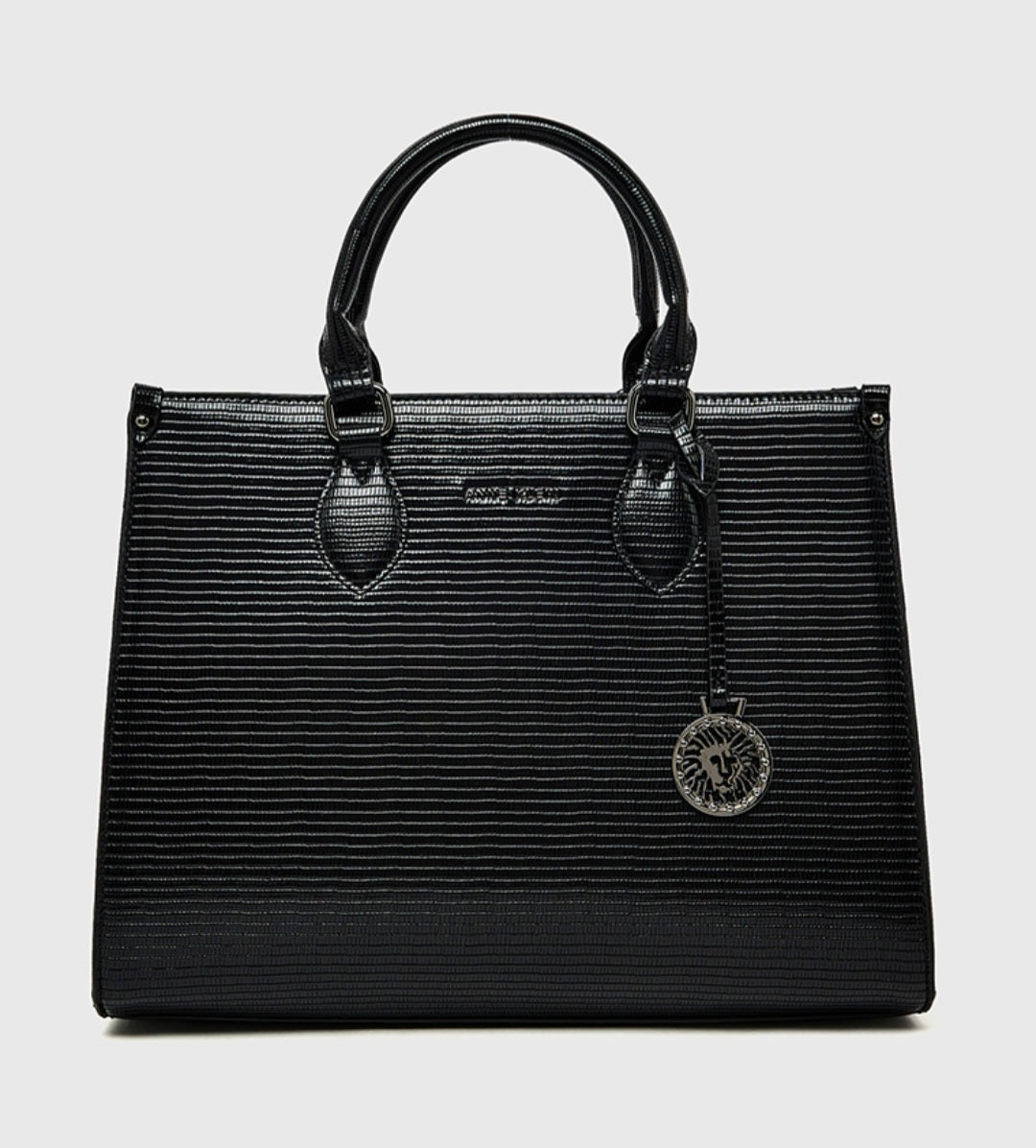 ANNE KLEIN - The Executive Croc-Embossed Zippered Satchel