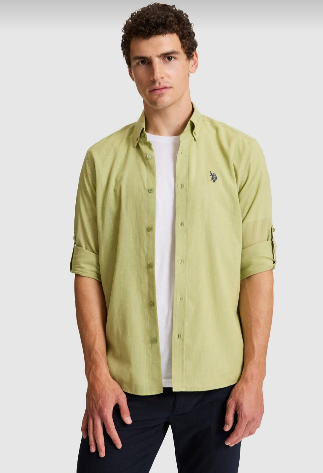 U.S. Polo Assn. Classic Fit Long Sleeve Shirt in Forest Green