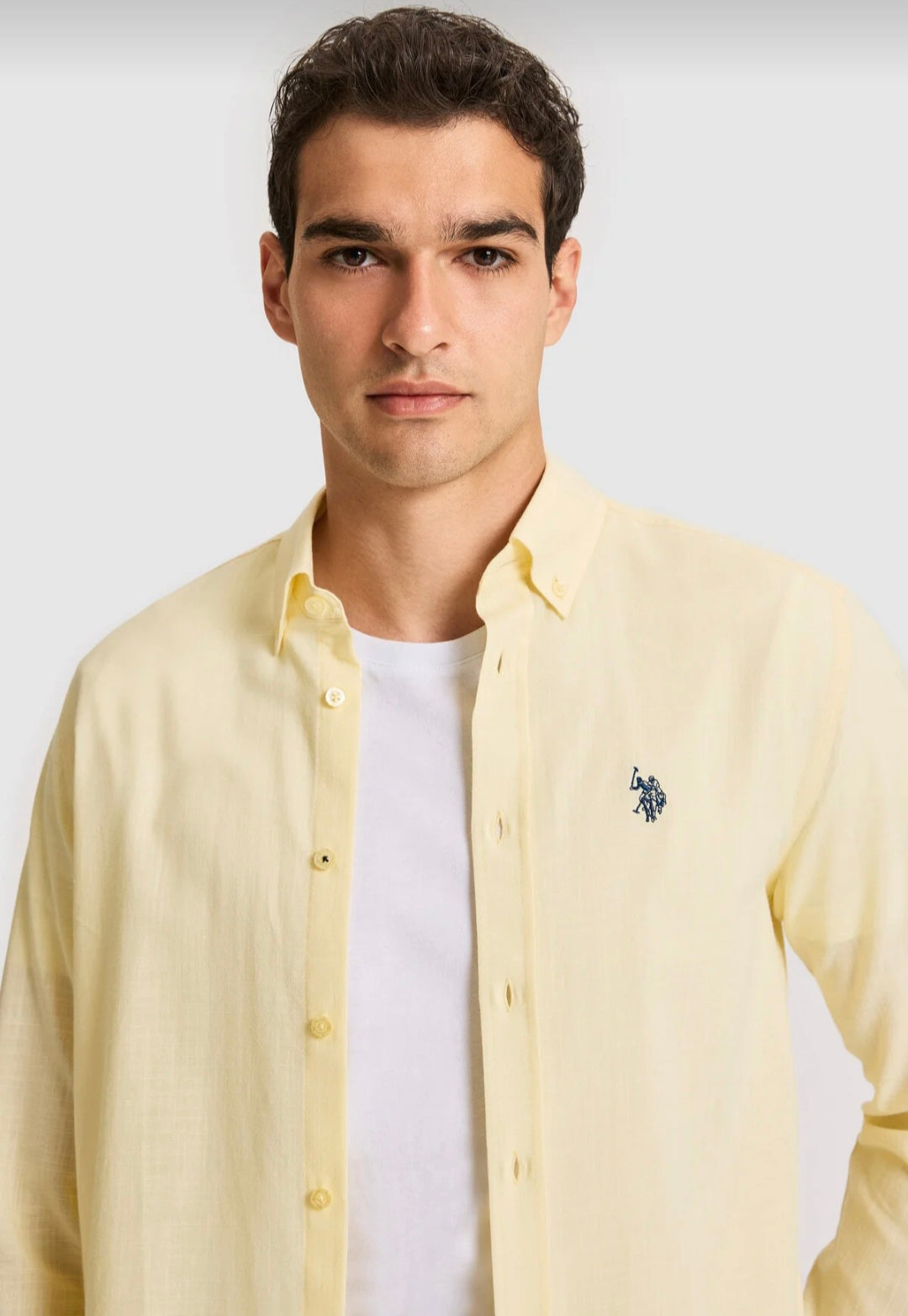 U.S. Polo Assn. Light Yellow Long Sleeve Oxford Shirt