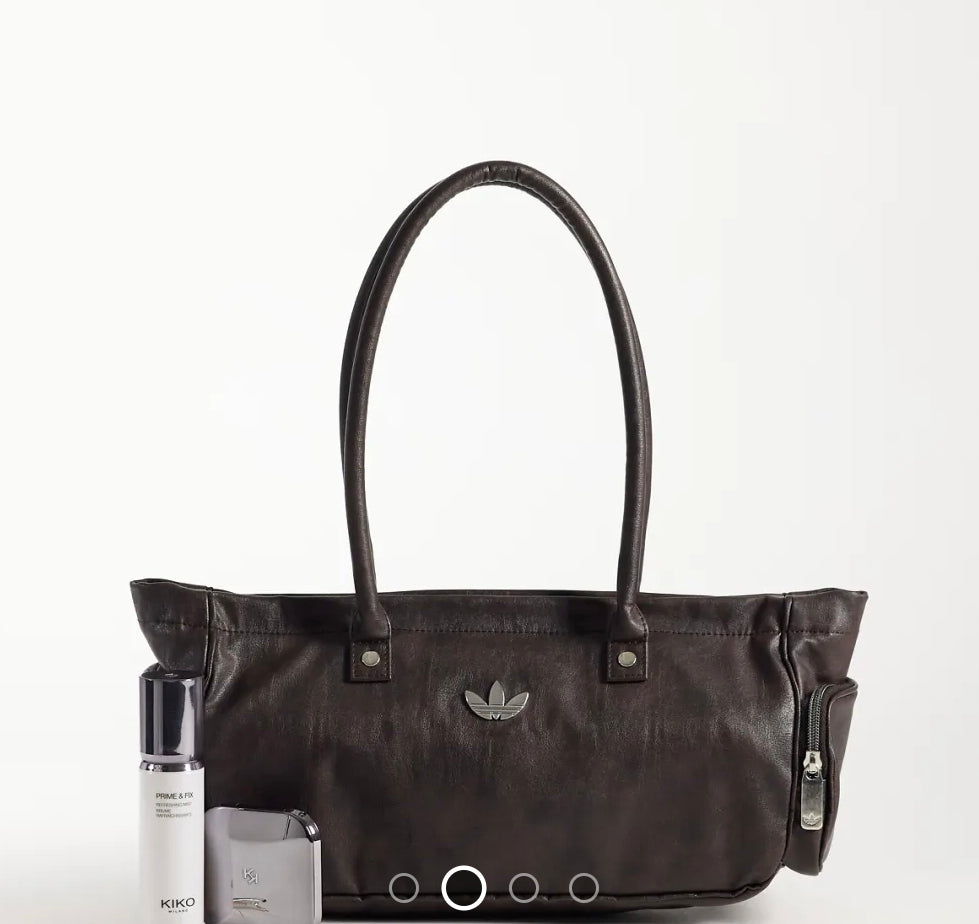 Adidas Washed Brown Elongated Shoulder Bag
