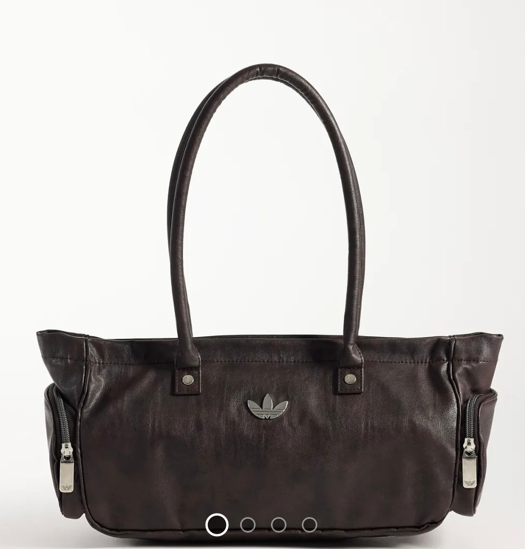 Adidas Washed Brown Elongated Shoulder Bag