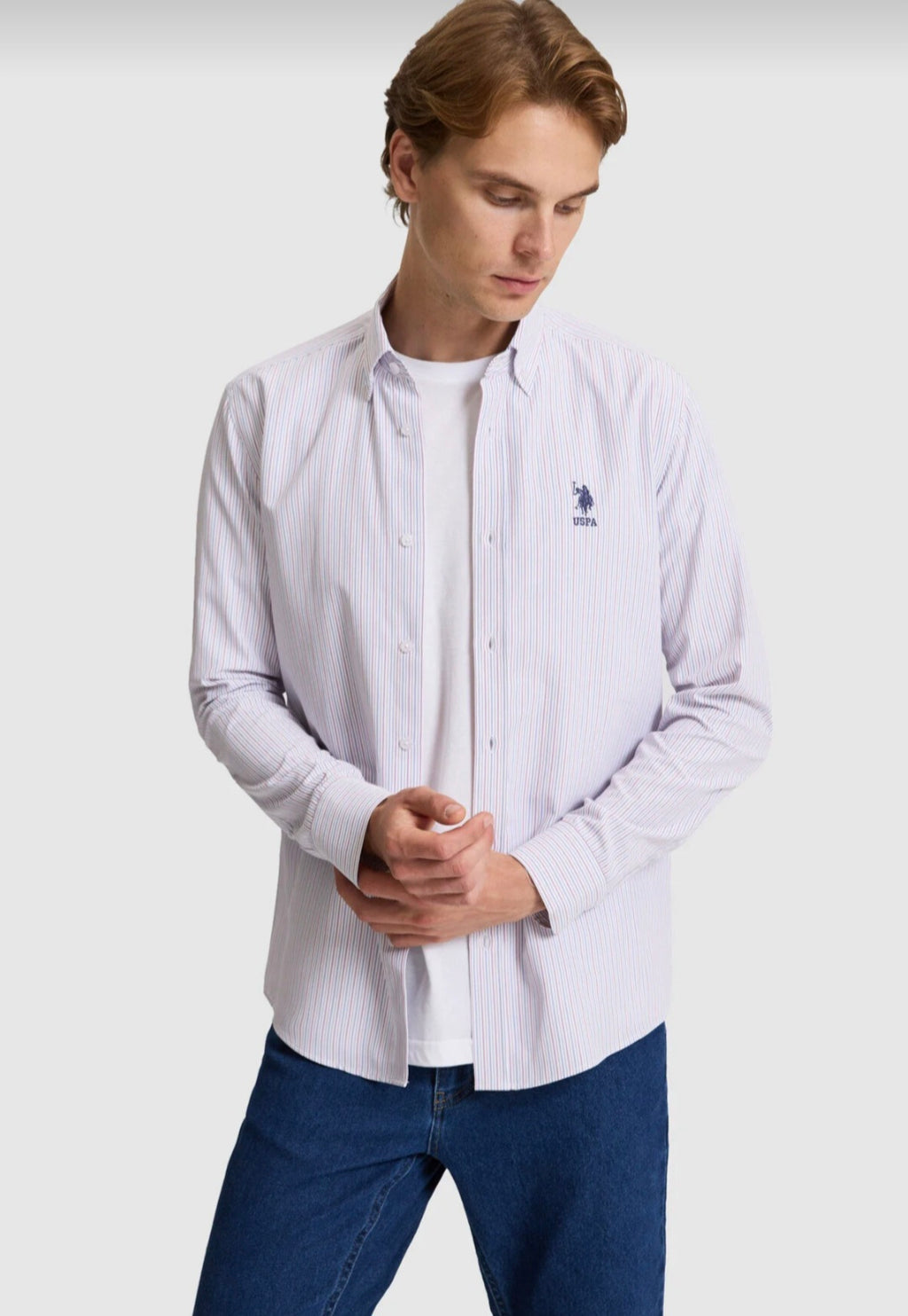 U.S. Polo Assn. Lilac Cotton Long Sleeve Button-Down Shirt