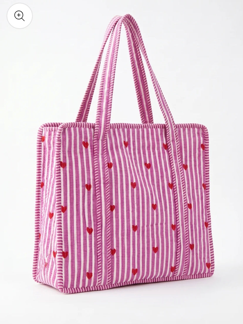 Pink Heart Wander Tote Bag