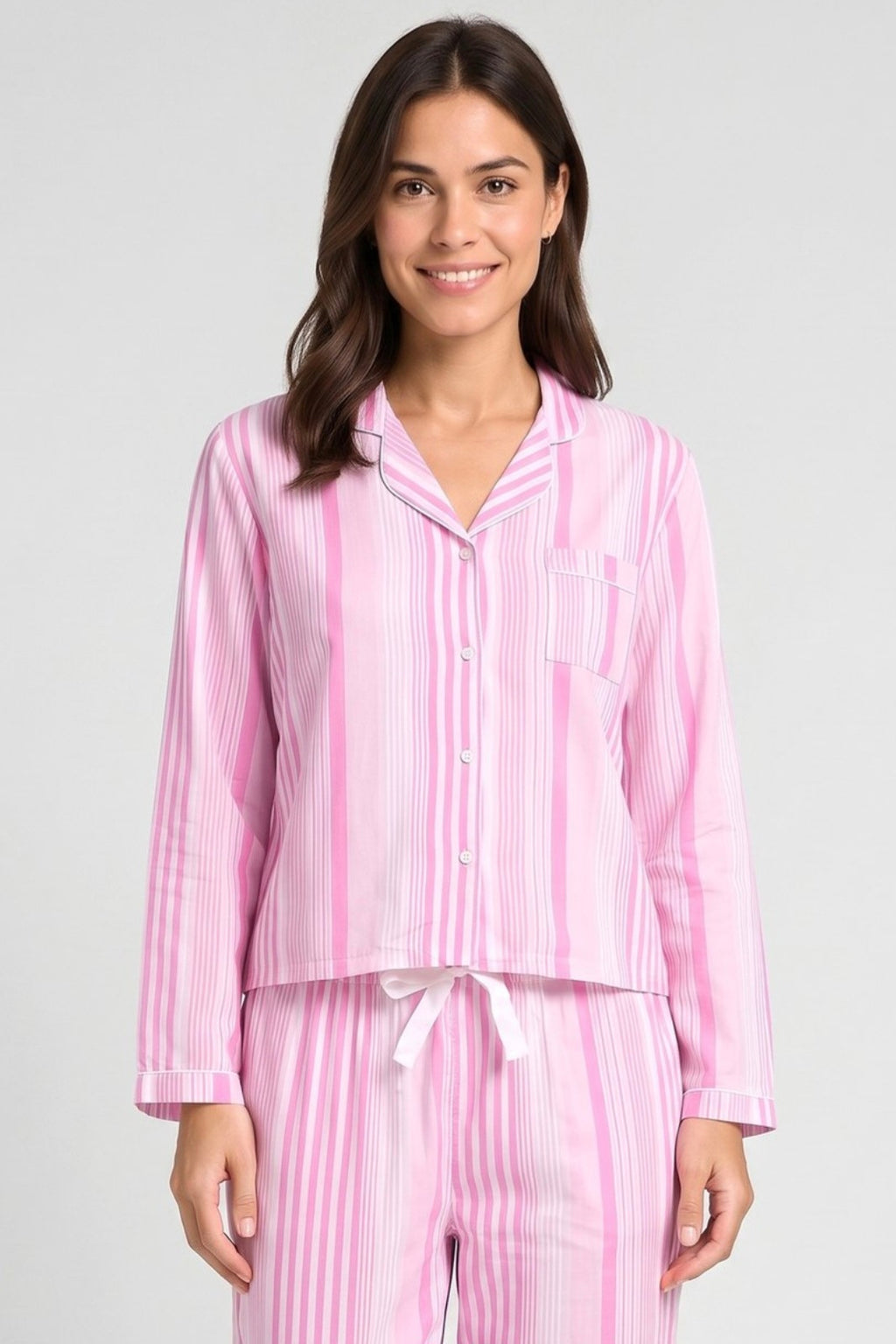 Classic 2-Piece Long Sleeve Striped Pajama Set
