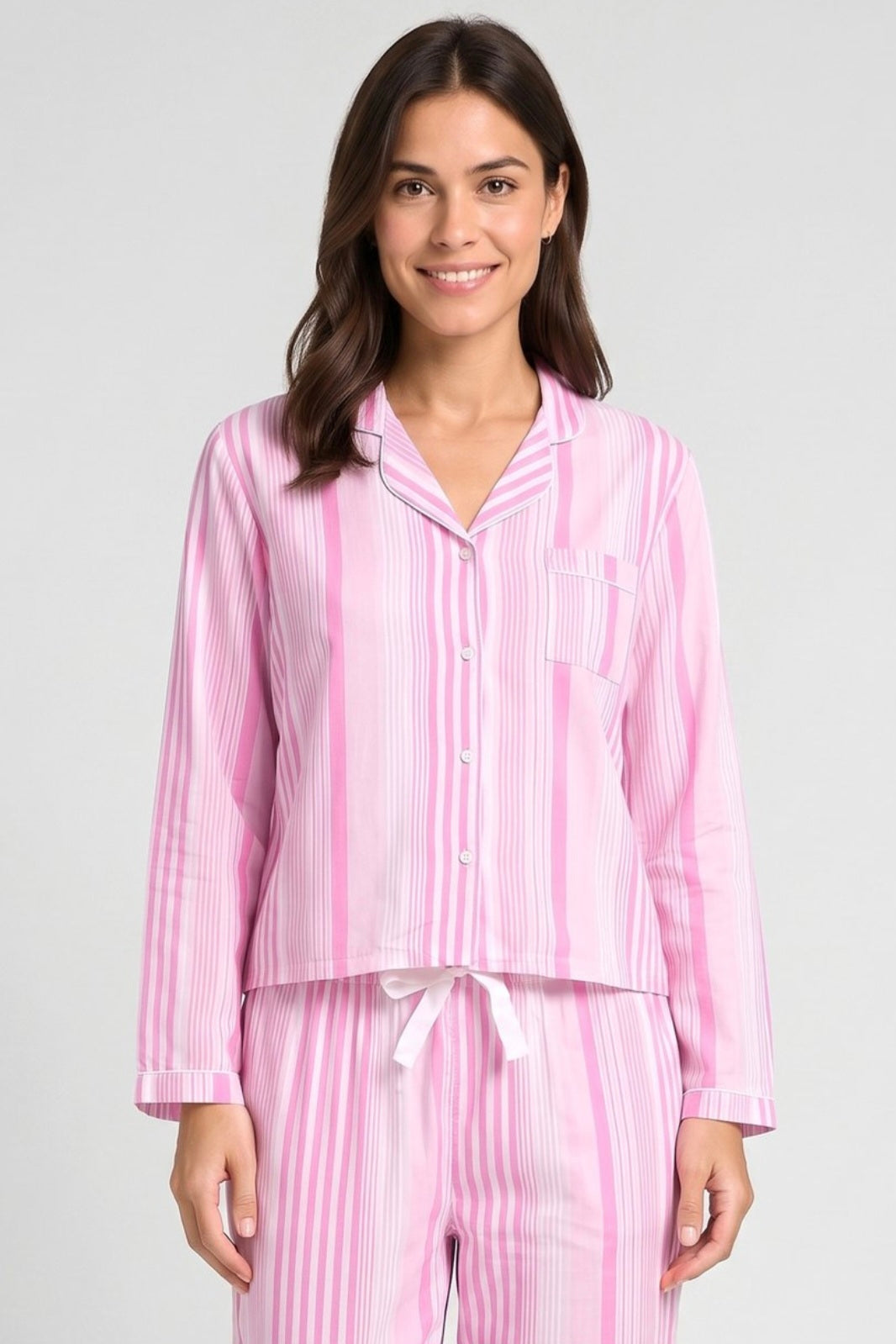 Classic 2-Piece Long Sleeve Striped Pajama Set