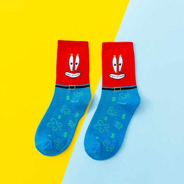 Cartoon anime character socks