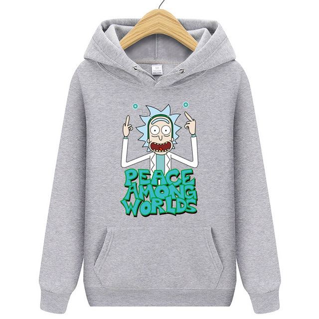 Casual Hoody Rick And Morty Print Men's Hoodies Sweatshirts  Cotton Tops
